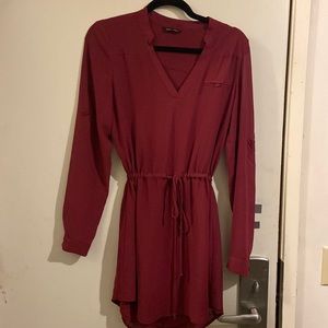 Naked Zebra long sleeve mini dress